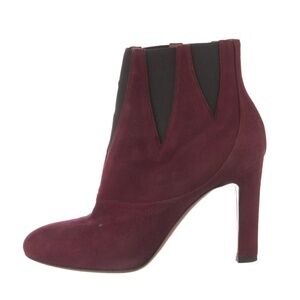 ALAÏA Suede Brgundy Chelsea Boots Size: 6.5 Italy 37